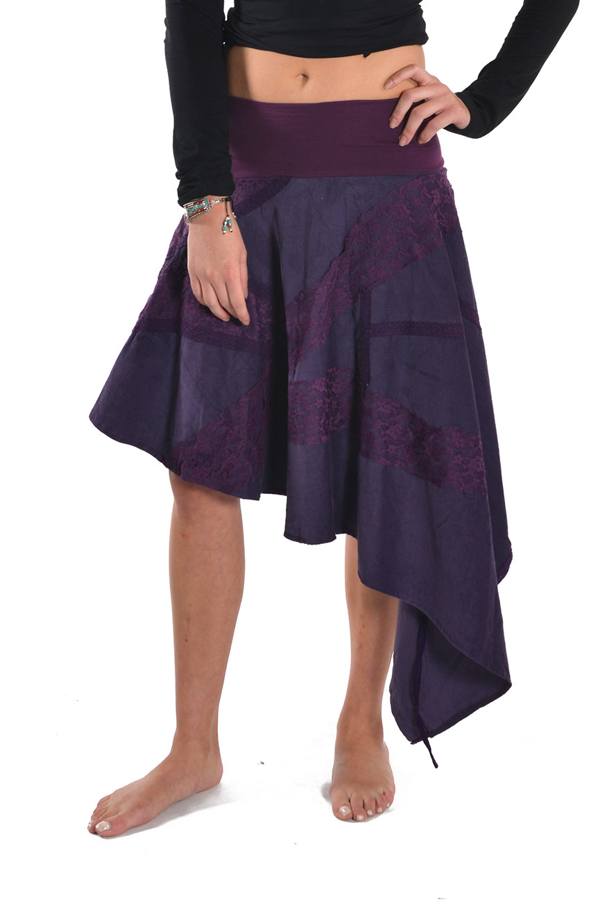 Steampunk skirt with longer back - Gekko Bohotique