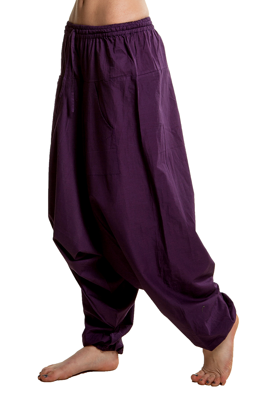 Traditional Bohemian Hippie Harem Pants with Pockets and a Panel front –  Lunasea Clothing
