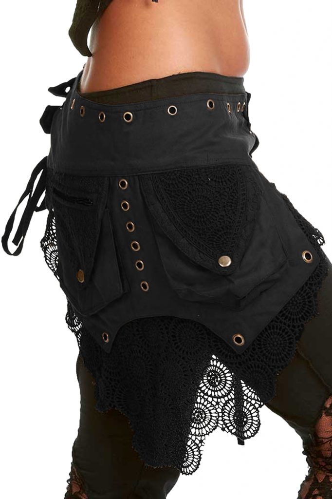 Two pockets Steampunk belt - Gekko Bohotique